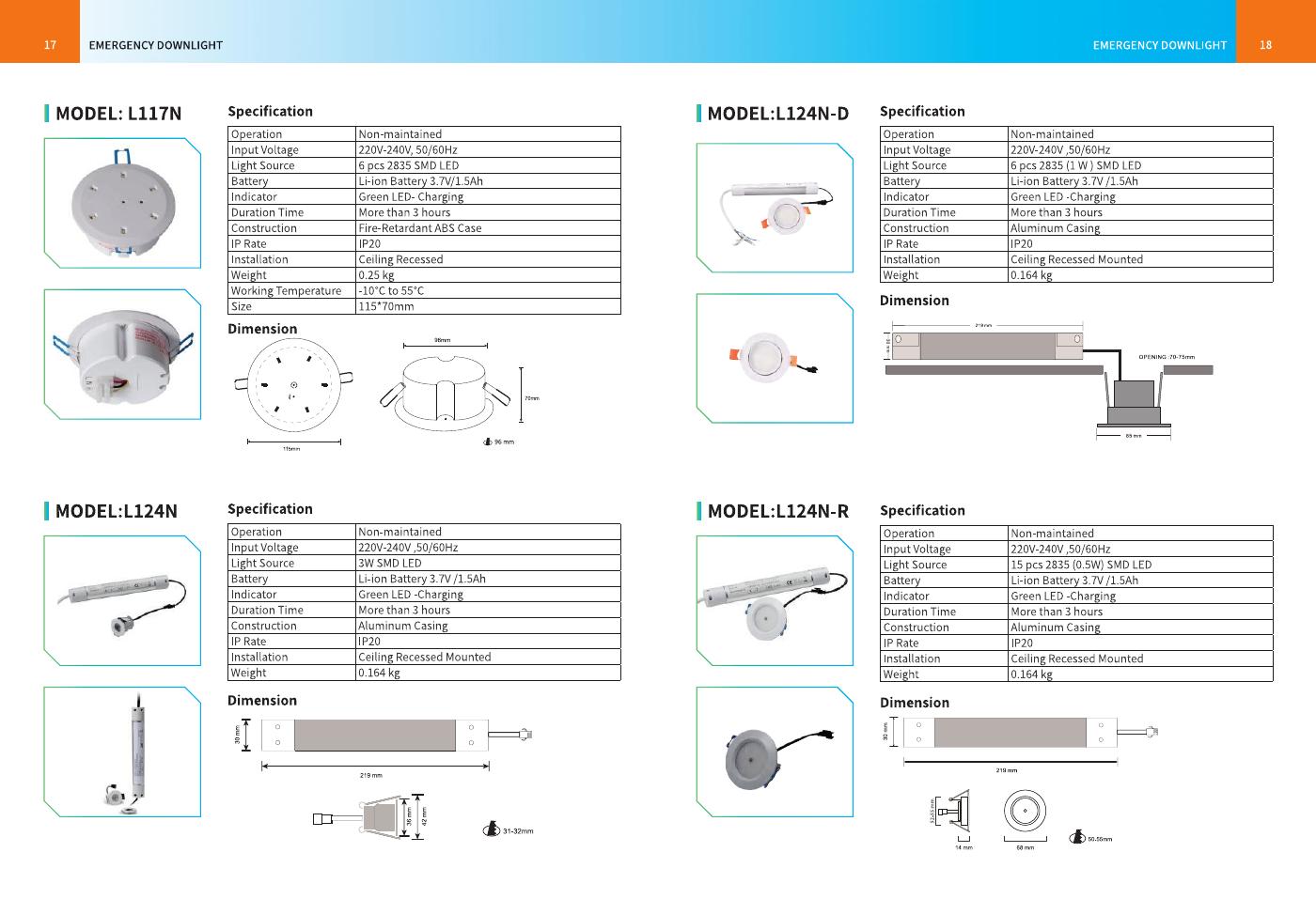 L117N Emergency Downlight