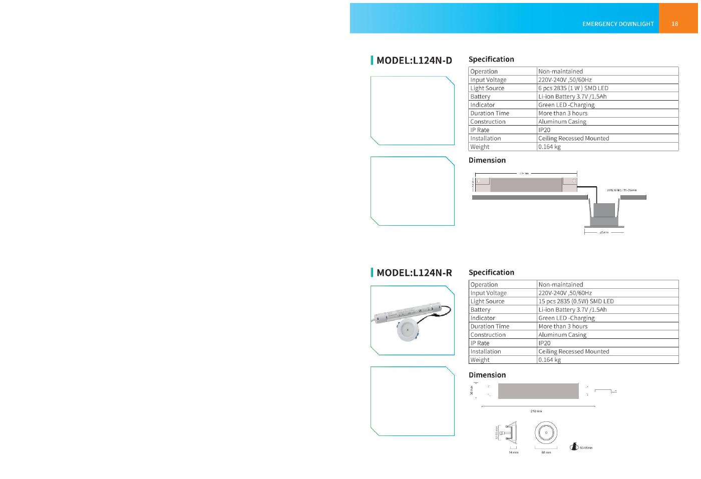 L124N-D Emergency Downlight
